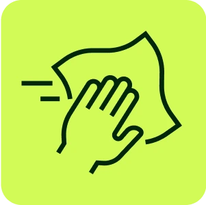 Limpiar las superficies.